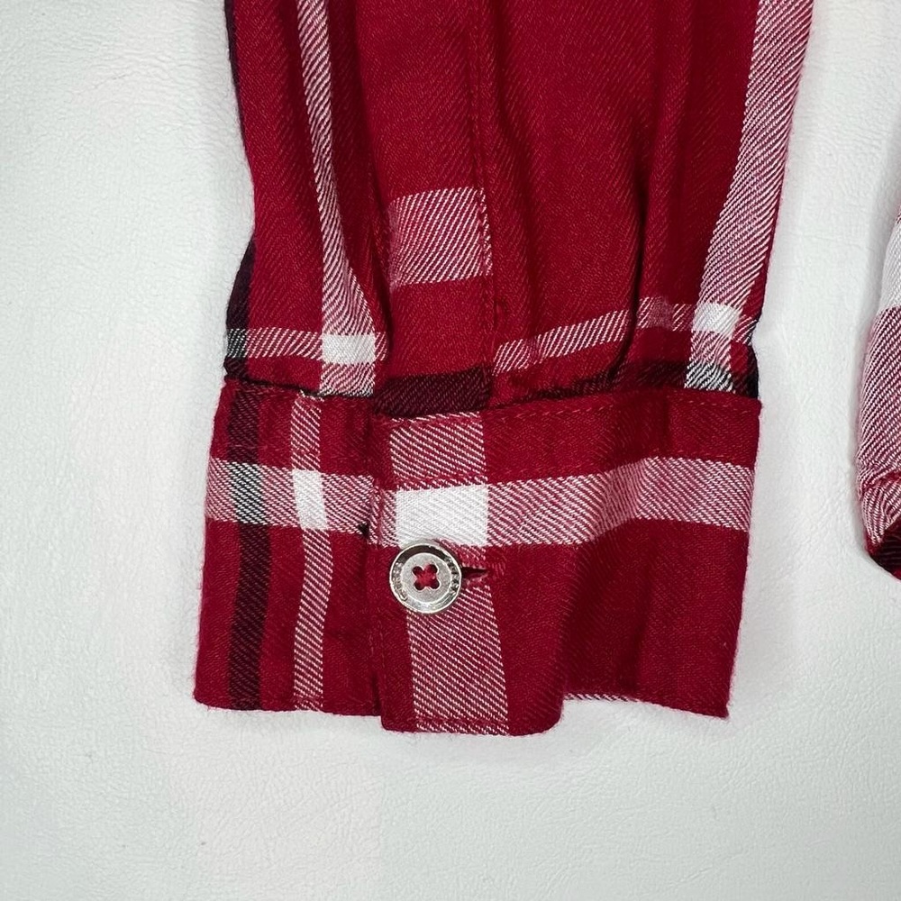 GUESS Plaid Button Up Long Sleeve Button Pockets at Chest Shirt‎ Viscose Size XS - Picture 5 of 13